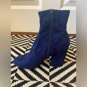 Steve Madden Ankle Boot, navy blue suede